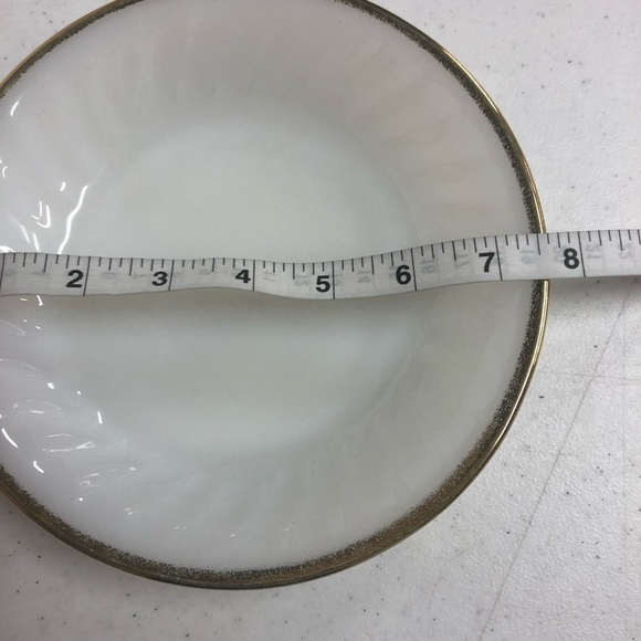 Fire King White Gold Trim 7.5" Soup/Salad Bowl - Picture 5 of 5